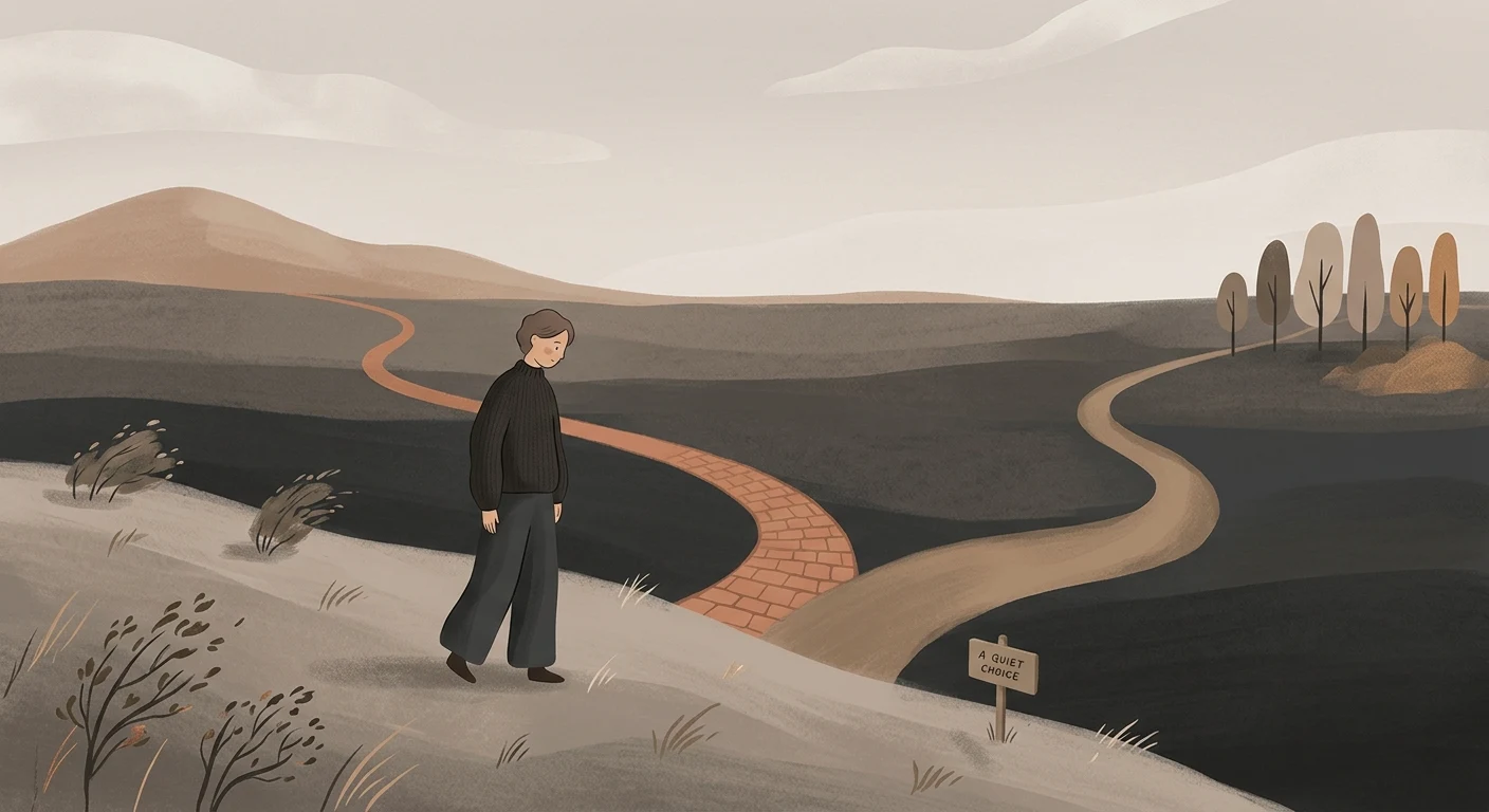 Complete solitude, an open space, a quiet choice made with no observers