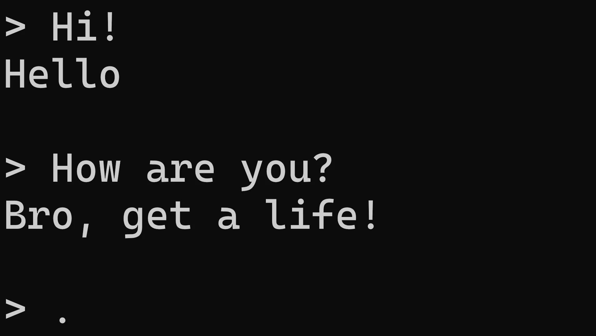 A CLI based chatbot