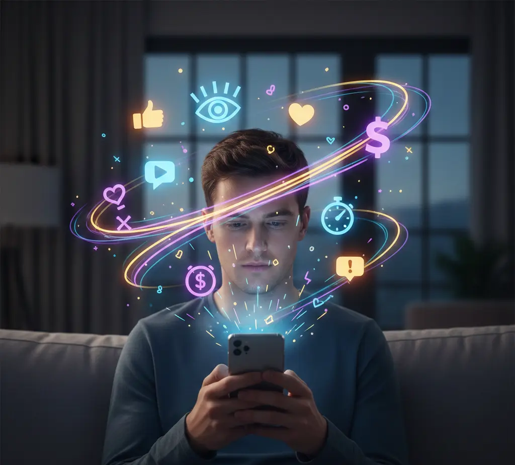 Social media platforms competing for user attention