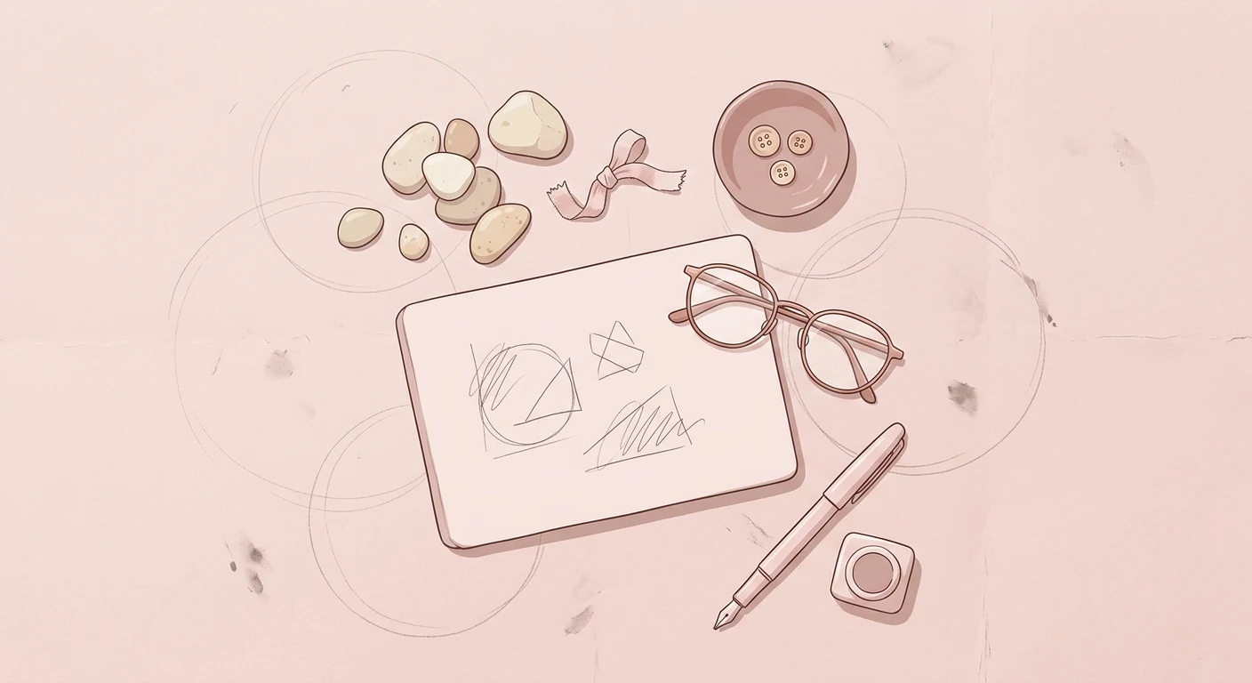 A clean, minimal flat lay that looks spontaneous and has clearly been arranged many times