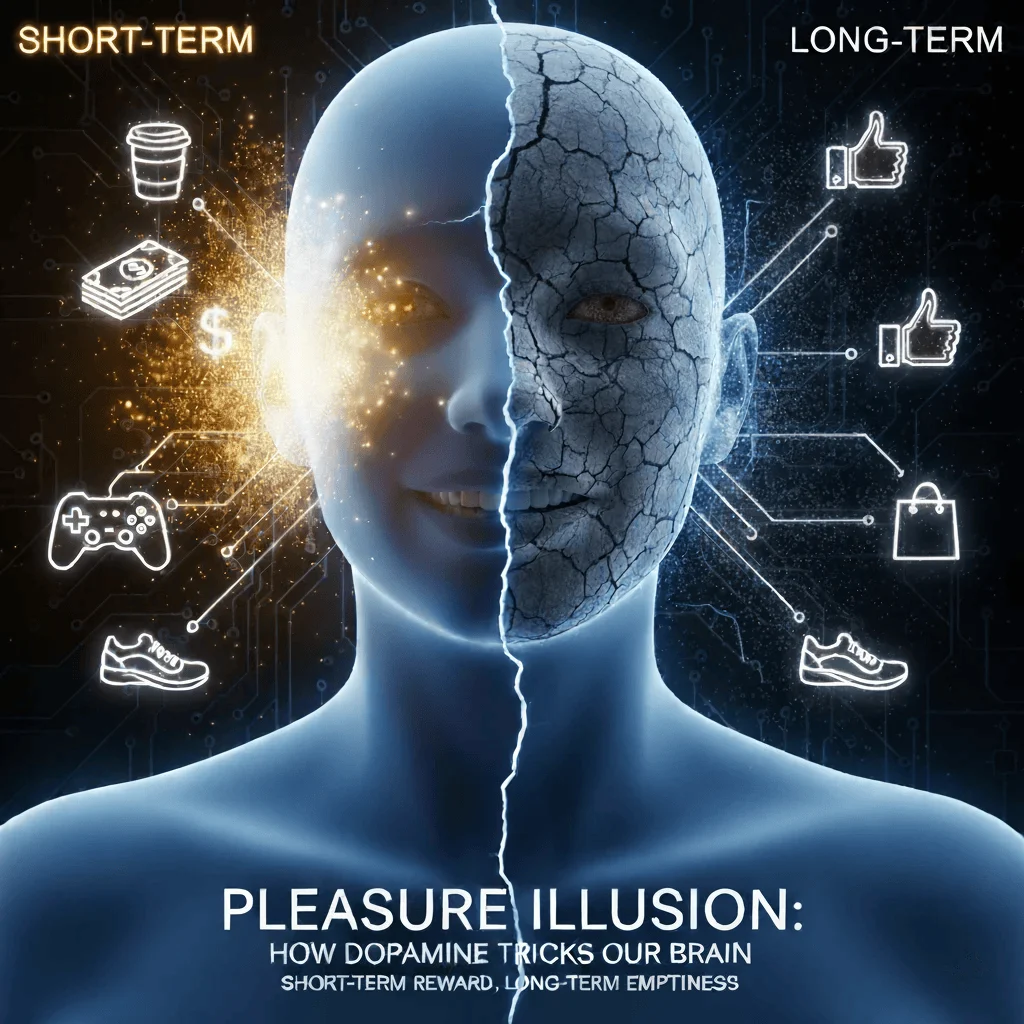 A person stuck in a dopamine loop