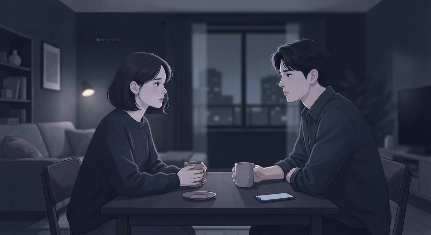 Two people making eye contact, both aware of the unspoken understanding between them