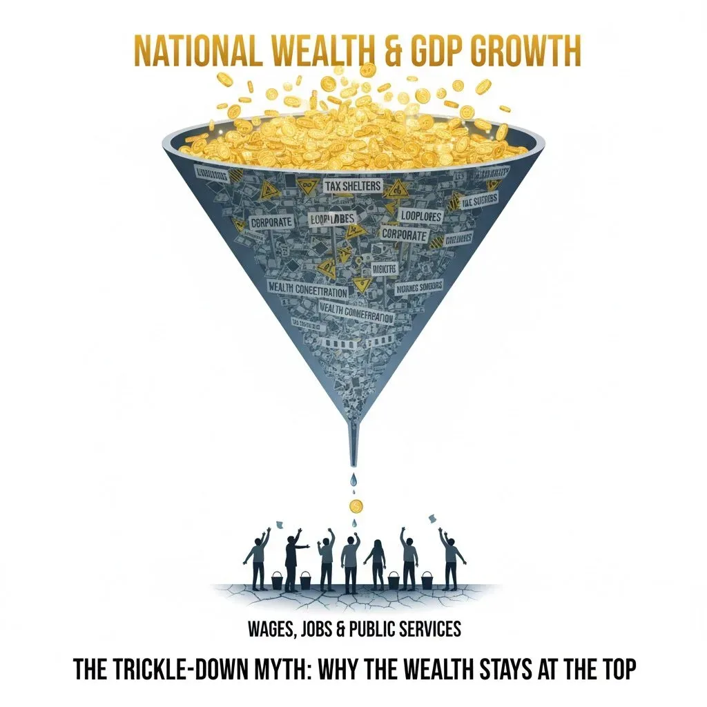 The Wealth Funnel: Drip, Drip... Mostly Up